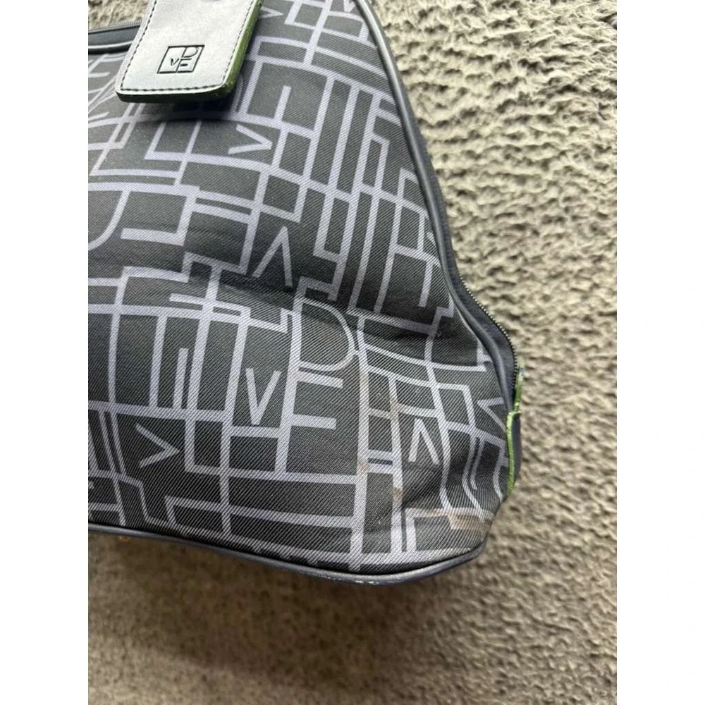 Vintage Diane Von‎ Furstenberg Canvas Weekender Travel Duffel Bag Navy Blue